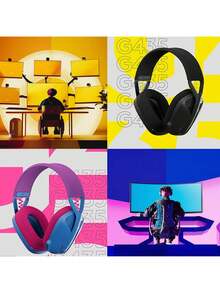 Logitech G435 Over-Ear Bluetooth Headphones: Lightweight Design For A Youthful Look, Ultra-Long 30-Hour Battery Life, High-Definition Stereo Sound, Low Latency For Gaming, Clear Dual-Microphone Calls, Compatible With Computers/Phones/Tablets, Black. - Black - View 4