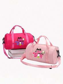 1pc Piece Letter Golf Ball Print Crossbody Bag - Adjustable Shoulder Strap, Top Handle, Durable Fabric Mini Tote Bag, Suitable For Gym, Dance, Daily Commuting And Outdoor Sports (Available In Multiple Colors), Small Gym Bag, Casual Street Style, Simple Design Wallet.