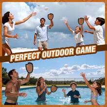 Toss And Catch Ball Set, Outdoor Games For Kids, Beach Yard Camping Toys For Adult & Family, Kids Baseball Glove For 3 4 5 6 7 8+ Year Old Boys & Girls (2 Paddles & 3 Balls) - 2 Packs + 3 Balls - View 7