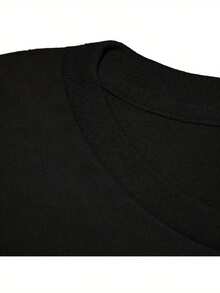 Camiseta de algodón de manga corta para hombres con estampado de escudo de anime, cuello redondo, ajuste casual, tela cómoda, perfecta para uso diario en todas las estaciones, regalo ideal de Navidad para Pascua, Halloween, Acción de Gracias y más. - Negro - Ver 4