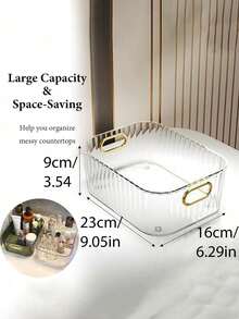 Light Luxury Acrylic ,Desktop Cosmetic Storage Box - Clothes And Miscellaneous Items Coffee Table Snack Storage Basket,Clear Makeup Organizer Bathroom Vanity Skin Care Organizer, Can Be Placed In Bedroom, Bathroom, Closet, Kitchen, Dresser Or Countertop To Organize Small Clutter. Ideal Gift For Christmas, Valentine's Day, Birthdays And Many Other Holidays.(Items Will Be Scratched Due To The Shipping Process, But It Does Not Affect The Use) - 彩色 - 查看 11