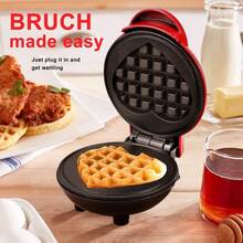 Mini máquina para hacer waffles, molde para waffles en forma de corazón, molde para waffles antiadherente de 4 pulgadas, máquina para hacer panqueques portátil, máquina para hacer desayuno, fácil de limpiar, perfecto para... - Multicolor - Ver 5