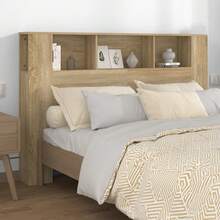 vidaXL Zagłówek/Szafa Sonoma Oak 160 x 18,5 x 104,5 cm - Wielokolorowe - Zobacz 1