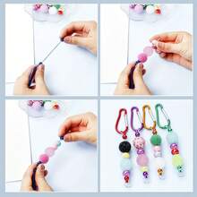 20/12/6pcs Best-Selling Keychain Multi-Color Random Jewelry Making Kit DIY Supplies Pendant Accessories - Multicolor - View 4