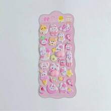 Soft & Cute Stickers, Squeeze Animal Stickers, Adorable Rabbit & Bear, Handmade Decorative Phone Case Stickers - Multicolor - View 4