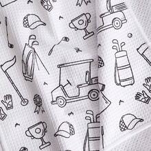 Doodles Toalla de con Clip para Mujeres y Hombres, Toallas de Microfibra y Bolas, Juego de 2 - Garabatos de golf - Ver 10