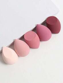 5pc Latex-Free Makeup Sponge Set - Multifunctional Wet Dry Egg Puff, Perfect For Women's Flawless Base Makeup - Multicolor - View 8