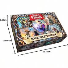 Realms Adventure Storage Box u2013 Card Deck Box - Durable and Sturdy - Compatible with Deck Building Game, Blue - Azul - Ver 2
