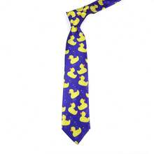 1 Unique Printed Tie Cat Dinosaur Duck Burger Turtle Duck Dog Flower Fun Tie, School Daily, Party, Work Tie