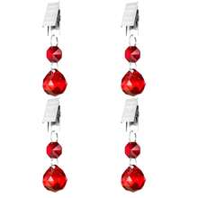 4个/8个/10个装桌布夹，水晶玻璃配重，装饰性透明窗帘配重，带不锈钢夹子，适用于家庭用餐、厨房/餐厅/家居/花园装饰 - 彩色 - 查看 30