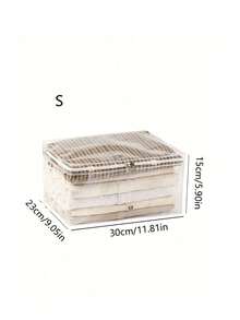 1Pc Storage Bag Quilt Storage Bag Household Transparent Large Capacity Clothing Sorting Bag Dustproof And Moisture Proof Handheld Storage Bag For Closet Organizer For Bedroom For Back To School Clothing Storage Box Closet Storage Containers Organizer Storage Bins Dorm Home For Blankets Beddings Comforter Pillow Toys Bag For School School Accessories School Stuff - Clear - View 9