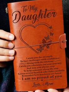 PU Leather Travel Journal With Letter Combination, Refillable Notebook Insert Paper, Diary Notepad, Wedding Birthday Christmas Gift For Women And Men - Various - View 6