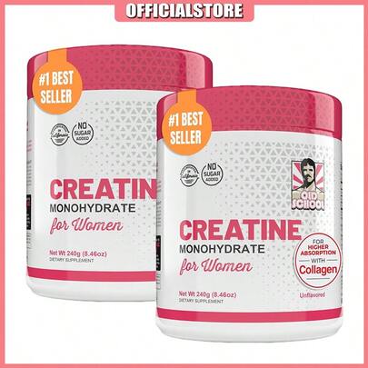 Creatine For Women – 5000mg Micronized Creatine Monohydrate With 2000mg Collagen + 1g BCAA 2:1:1 | Muscle Recovery, Strength & Glute Support | No Fillers, Natural Lemonade Flavor, Made In USA