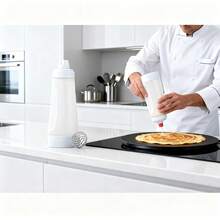 1000ml Hand-Cranked Batter Mixer Bottle Batter Dispenser - Trong sáng - Xem 2