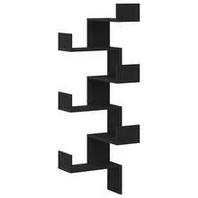 vidaXL Eckregal Eiche schwarz 45 x 45 x 147 cm Holzwerkstoff - Verschiedenfarbig - Übersicht 2