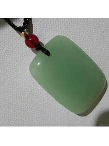 1pc Luxury Shiny Green Jade Buddha Pendant Necklace, Exquisite Jewelry - Green - View 4