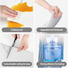 12pcs Waterproof Thick Foam Marble Texture Self-Adhesive Wall Stickers, Vinyl Peel And Stick Wallpaper, Easy To Install And Removable, Suitable For Living Room, Kitchen Backsplash, Bathroom, Home Decor - Multicolor - View 4