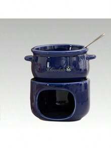 1 Pc, Ceramic, Detachable Chocolate Melting Oven, Compact, Portable Cheese Fondue Pot, Suitable For Households, Outdoor Camping, Travel, Picnics, Barbecues, Essential Kitchen Item. - Multicolor - View 12
