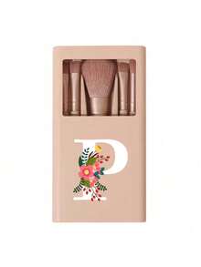 Portable Makeup Brush Set, Includes Mirror Case, A-Z Floral Pattern Makeup Brushes, Multi-Function Makeup Brush Set, Mini Multi-Function Makeup Pen, Foundation Brush, Eyeshadow Brush, Suitable For Beginners, With Makeup Organizer. This Convenient Makeup Tool Kit Is An Ideal Gift For Girls, And A Must-Have For Travel, Especially Suitable For Christmas, Thanksgiving, New Year And Valentine's Day. - Multicolor - View 16