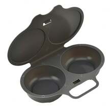 2pcs Microwave Egg Cooker/Poacher. Non-Electric, Heat-Resistant PP Plastic Material, Double-Layer Egg Cups With Heat-Insulating Base, Space-Saving Breakfast Cooking Tool, Suitable For Home, Office, And Dorm Use - Easy To Clean Kitchen Gadget, With Sturdy Handle And Durable Cookware.