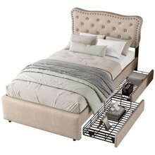 Bed Frames - Light Grey - View 3