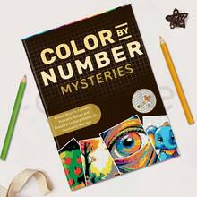GDTME 1 pieza Libro de colorear minimalista y audaz basado en números, que contiene patrones vibrantes de animales, plantas y paisajes, regalo ideal de Navidad, regalo para papá, regalo divertido, regalo para el abuelo - Multicolor - Ver 10