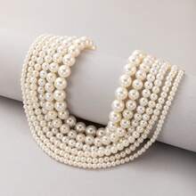 Elegant Versatile Pearl Necklace For Women Single Layer Choker Collarbone Chain - 30432-nek-S - Xem 3