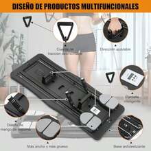 Tabla Deslizante de Pilates 5 en 1, Tabla Abdominal Plegable, Ejercicios Abdominales de Rebote Automático, Tabla Multifuncional para Abdominales, Cama de Pilates Plegable(default) - Multicolor - Ver 4