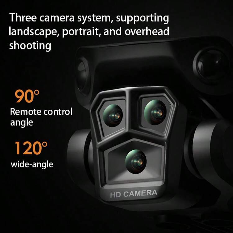 3pcs Drone Cameras, Vertical Shooting, Optical Flow Positioning, Hovering, High-Definition Aerial Photography, Obstacle Avoidance, Quadcopter, Remote Control Aircraft - View 3