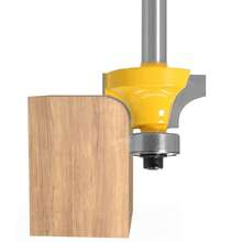 4件套木工圆角铣刀，硬质合金刀头，用于木材刨削，1/4英寸柄径，适用于木工修边机