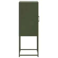 Credenza vidaXL verde oliva 36x39x107 cm in acciaio - Multicolore - Visualizzare 7