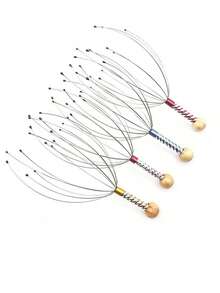 1pc Octopus Head Massager Soul Extraction Scratching Scalp Scratching Artifact Meridian Itching Device - Multicolor - View 2