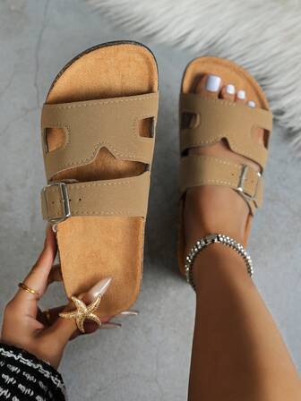 Sandalias de mujer de punta abierta y estilo retro, cómodas, antideslizantes y duraderas, calzado de verano para mujeres