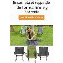 Hiprimo Silla Plegable Ultraligera de Aluminio para Camping, Playa, Senderismo, Jardín y Viajes – Compacta, Resistente e para Exteriores – Incluye Bolsa de Transporte ()(Modelo M) - Multicolor - Ver 6