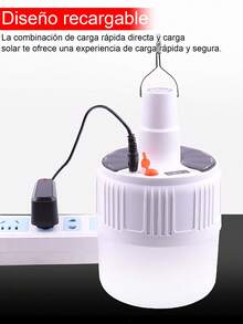 4 piezas Luces de camping,Luz LED Solar,Lámpara Camping Foco Solar Larga Duración Exterior Interior Bombilla,gancho para acampar,bombilla de emergencia, lámpara colgante para tienda y de trabajo, bombilla LED recargable por USB, luces portátiles para exteriores, accesorios de camping. - Blanco (4 piezas) - Ver 7