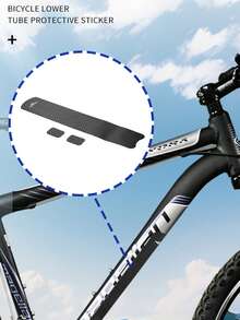 Bicycle Chain Protection Sticker, Mountain Bike Frame Anti-Scratch Sticker, Thickened Carbon Fiber Waterproof Cycling Accessories - Multicolor - View 2