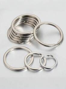 Fashionable Charm Keychain, Flat Double-Layer Glossy Keychain, Exquisite Keychain Set, Jewelry Making Materials, Suitable For DIY Keychain, Key Chain, Bag Pendant, Craft, Holiday Gift, Valentine's Day Gift, Back To School Gift (Random Delivery)