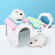 Đồ chơi vận động cho chuột hamster, nhà nhựa cho chuột hamster, hang trú ẩn cho chuột gerbil, phụ kiện cho chuột lang, đồ chơi bệ đỡ cho chuột hamster, đồ chơi mini, lồng PVC cao cấp. - Nhiều màu - Xem 6