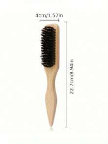 Boar Bristle Smooth Comb, Create Sleek Ponytail Hairstyle, Tame Flyaways & Frizzy Hair, Control Hairline - Wide Tooth Tail Comb, Convenient For Sectioning And Volumizing Styling - Multicolor - View 8