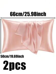 1/2 件装奢华丝滑柔软枕套 - 透气亲肤，触感凉爽，纯色信封式开口 - 可机洗，水洗丝绸枕套，单人冰丝缎面丝绸仿丝绸枕套，圣诞礼物，秘密圣诞老人礼物（女士），情人节礼物，圣诞袜填充物，个性化礼物，圣诞礼物 - 彩色 - 查看 43