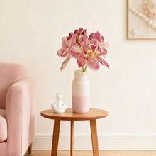 Artificial Orchid Faux Flower Bouquet Fake Flowers With Stems For DIY Bouquet Table Centerpieces Wedding Party Home Decor - Đỏ - Xem 2