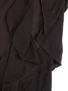 ii 女士优雅喇叭袖荷叶边下摆连衣裙