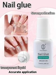 1pc Super Nail Glue, Clear Acrylic Nail Liquid And Nail Glue Pressed On Nails, Nail Glue Brush On Nail Glue, Long-Lasting Nail Glue For Acrylic Nail Tips - Clear - View 9