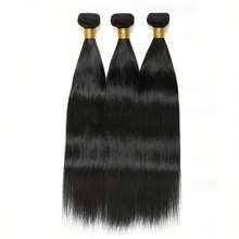 12A 马来西亚直发束 原始人发束 处女发 1/3/4 件束 短直发编织接发 - Natural Black - 查看 56