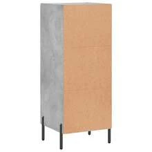 Aparador vidaXL color hormigón gris, 34,5 x 34 x 90 cm, fabricado en madera. - Multicolor - Ver 8