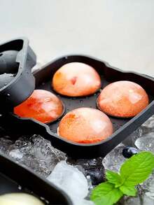 1pc Silicone Ice Ball Mold - Easy-Release & Heat-Resistant For Drinks & Desserts - Multicolor - View 7