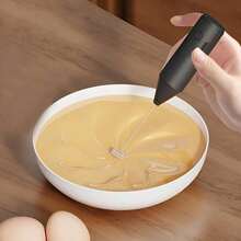 Electric Milk Frother, Egg Beater, Coffee Stirrer, Black - Multicolor - View 3