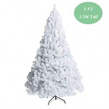 Ariv White Christmas Tree 1.5M/5ft Xmas Tree 550 PVC Tips Metal Stand For Family Store Party Christmas Holiday Decoration - WhiteTree - View 2