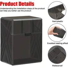 Ms de 200 fundas para tarjetas porttiles duras, MTG, TCG y tarjetas deportivas, etc. Juego de tarjetas de juego, el juego contiene 12 cajas de almacenamiento transparentes para tarjetas y una bolsa - black + Paquete de 12 - Ver 4