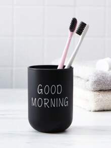 1PC Simple Toothbrush Holder, Bathroom Accessories, Toothpaste Holder, Mouthwash Cup, Drinking Cup, Scandinavian Simple Wash Mug, Home Mug, Bathroom Toothbrush And Mouthwash Mug, Frosted Textured Mug, Household Mouthwash Mug, Toothbrush Mug, Couple's Toothbrush Mug